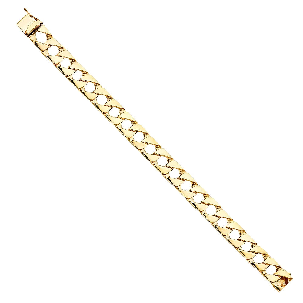 14k yellow gold cuban link bracelet - 8.5" | elegant 14ky gold chain bracelets for men and women | weight 26.5 | men’s jewelry for gift