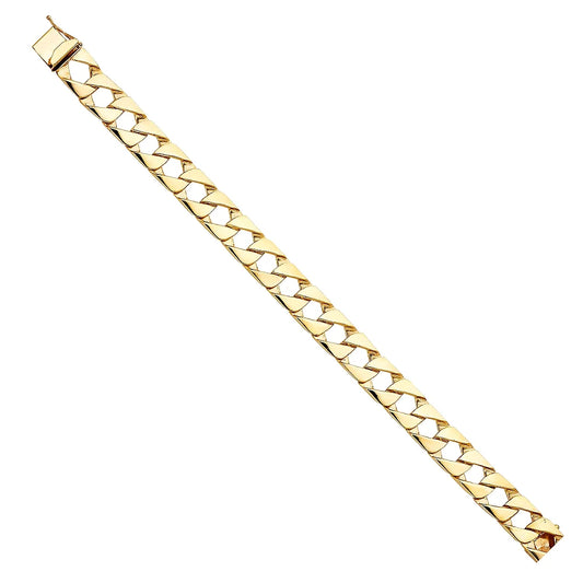 14k yellow gold cuban link bracelet - 8.5" | elegant 14ky gold chain bracelets for men and women | weight 26.5 | men’s jewelry for gift