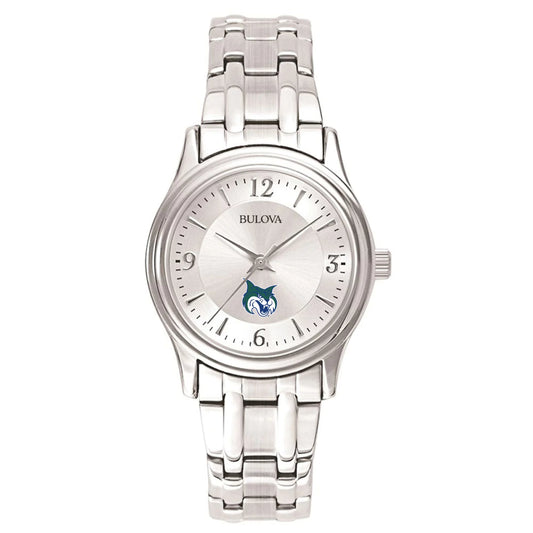 Women's bulova  silver georgia college bobcats silver-tone dial stainless steel quartz watch