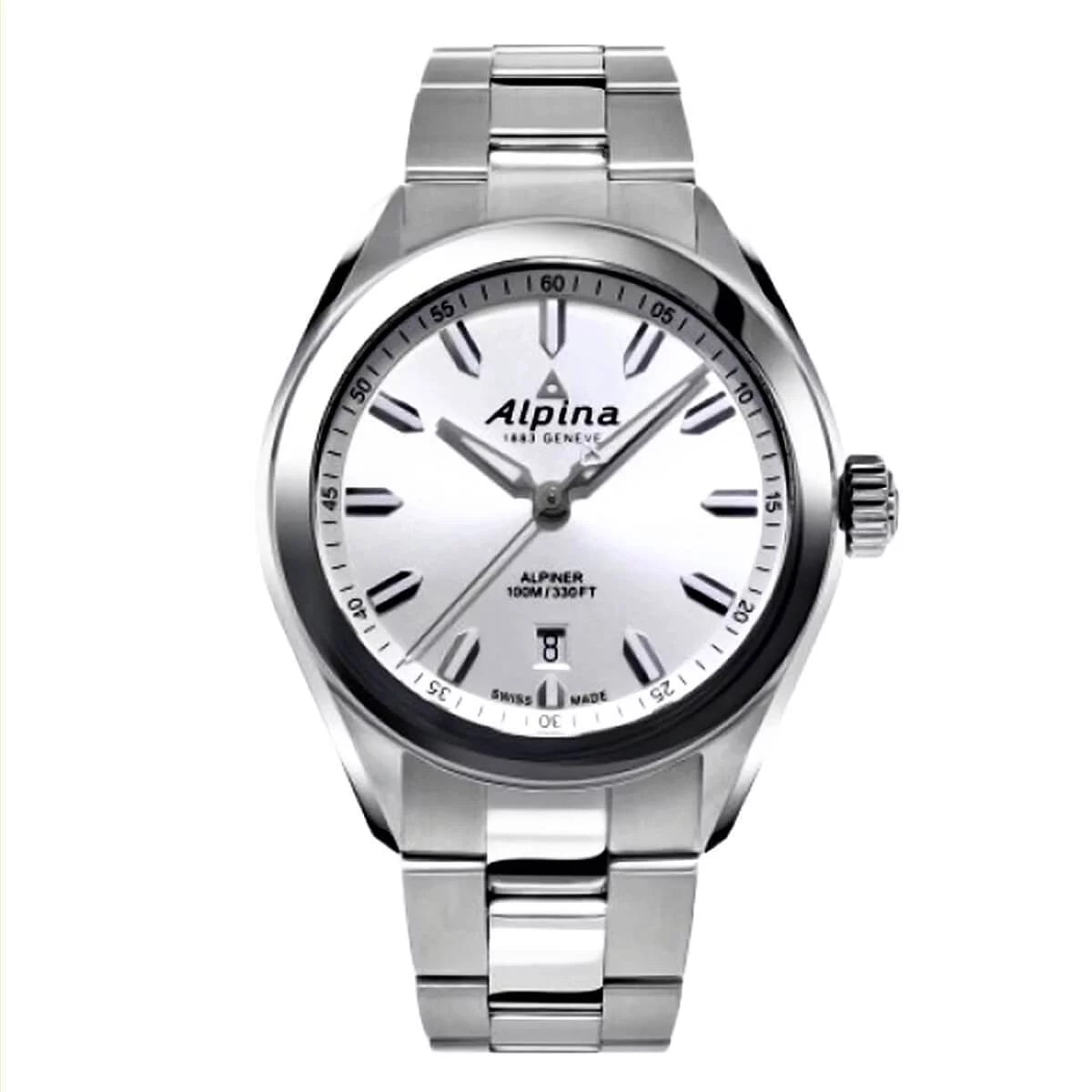 Alpina al-240ss4e6b men's alpiner quartz silver dial watch