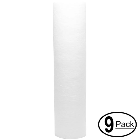 9-pack replacement for anchor water filter af-4002 polypropylene sediment filter - universal 10-inch 5-micron cartridge for anchor water 2 stage undercounter filtration system - denali pure brand