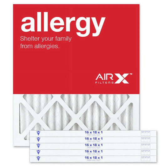 Airx filters 16x18x1 air filter merv 11 pleated hvac ac furnace air filter, allergy 6-pack, made in the usa