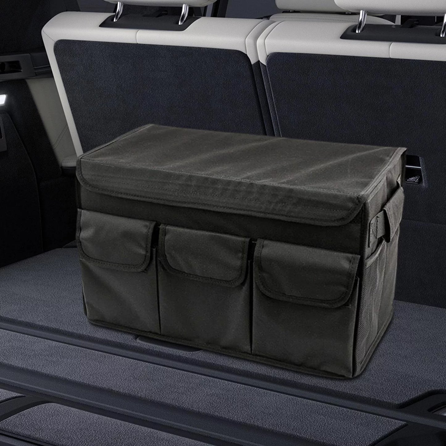 Car trunk organizer bag collapsible camping storage box for suv vehicle l 60x30x30cm