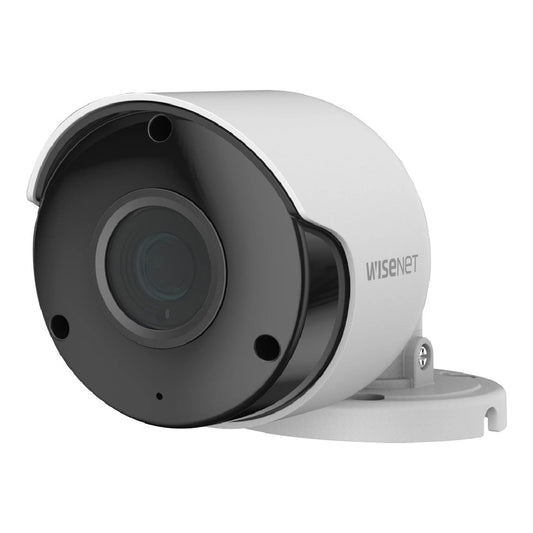 Wisenet sdc-89445bf 5mp cctv surveillance weatherproof bullet security camera 82ft ir distance plastic housing 3.6mm lens 104 wide angle