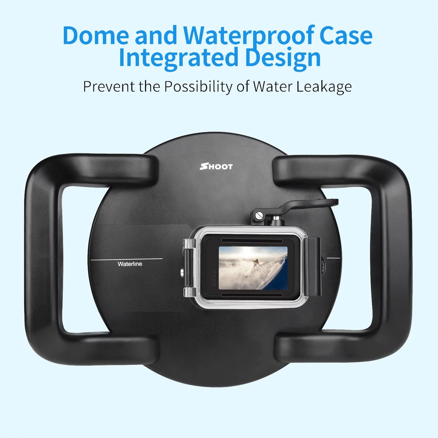 Shoot dome port,camera dual handle dual handle port case 45m port 9 camera 45m waterproof 180° port waterproof case 180° wide 9 10 case camera eryue mashem camera ive case