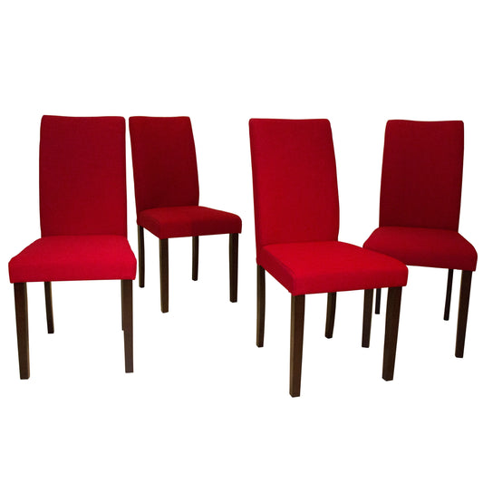 Warehouse of tiffany shino crimson linen 39-inch dining chairs (set of 8)