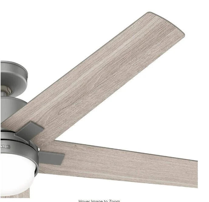 Codec 60 in. indoor matte silver smart ceiling fan with remote and light kit