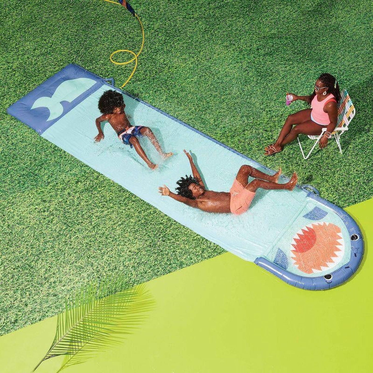 Sun squad shark water slide, 18 ft long