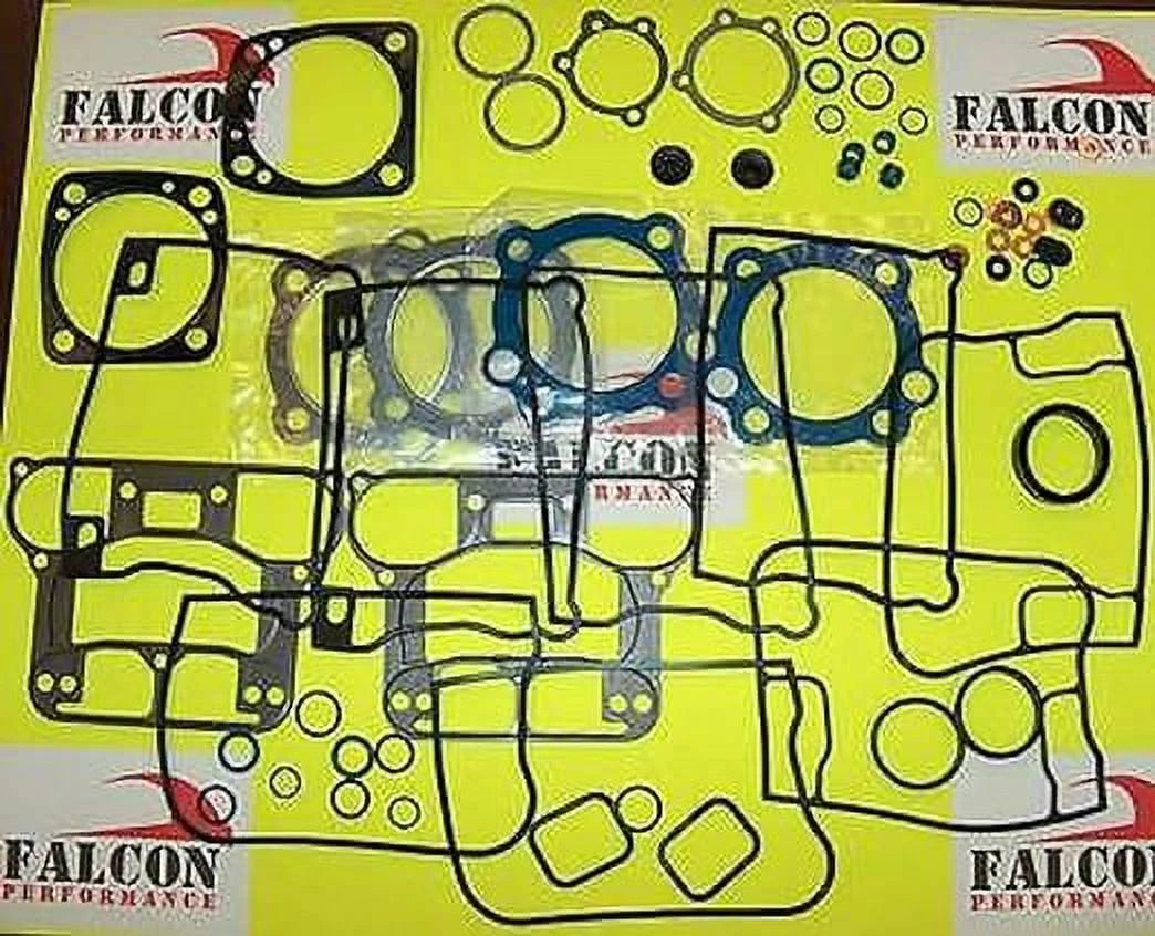 Upper or top end gasket set compatible with 1984-91 harley evo 1340 big bore w/teflon & carbon head gaskets