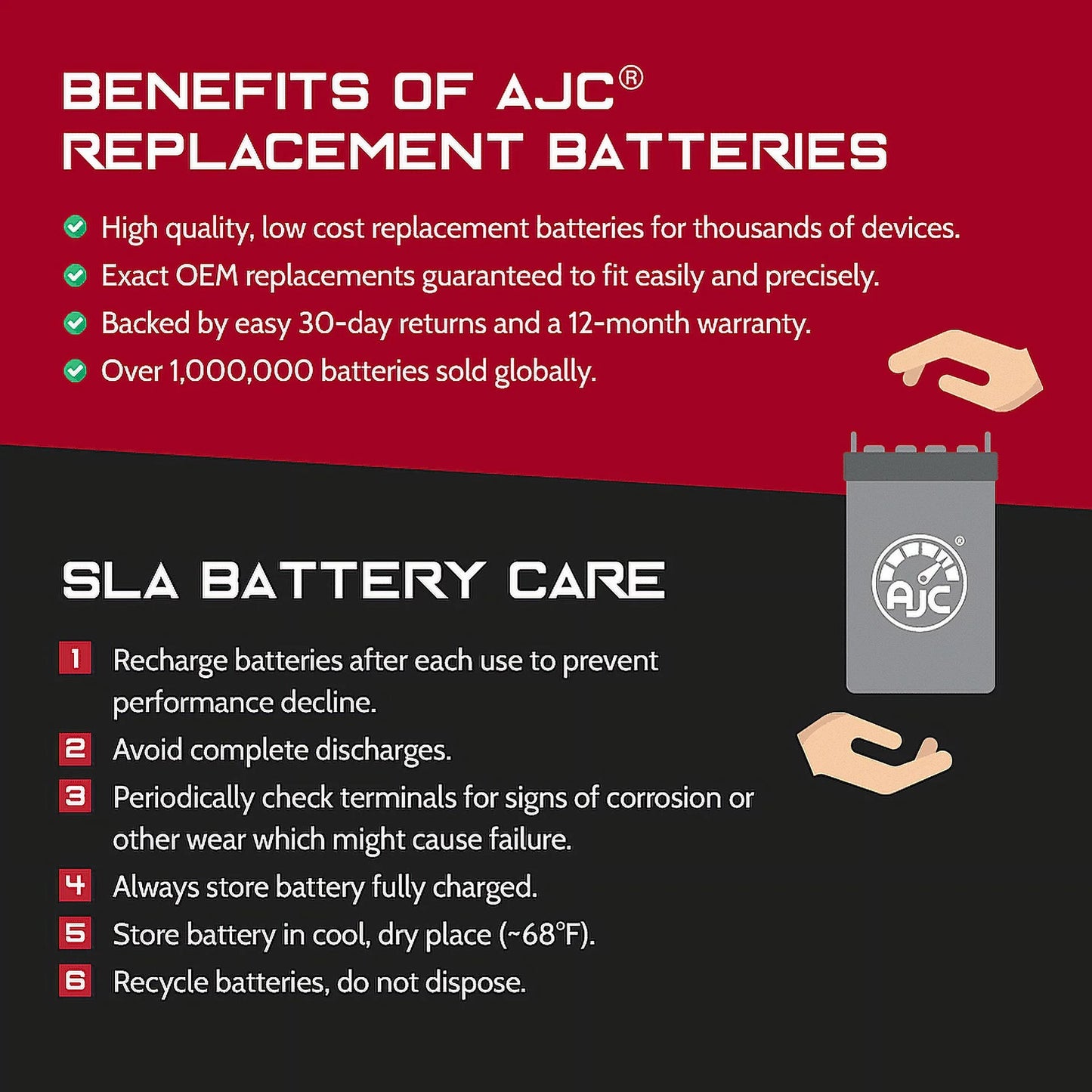 Ajc battery compatible with kawasaki (jet ski) jt750 stx 750 750cc personal watercraft replacement battery (1996-1998)