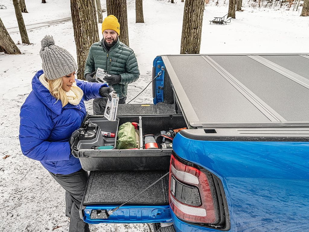 Bak by realtruck bakflip mx4 hard folding truck bed tonneau cover | 448332 | compatible with 2019 - 2023 ford ranger 5' 1" bed (61")