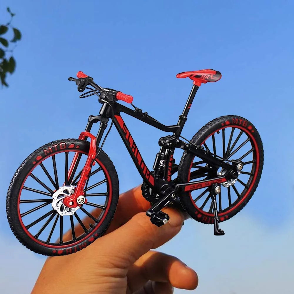 Yeibobo ! alloy mini downhill mountain bike toy, die-cast bmx finger bike model for collections (black/red)