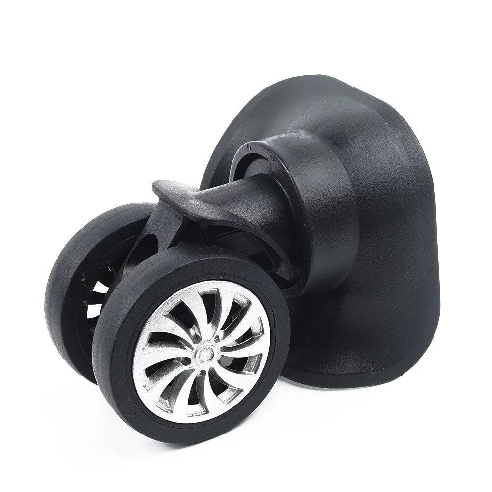 Replacement luggage suitcase wheels,4*2.55inch,4pcs/set,swivel universal wheel black,plastic,dual roller wheels