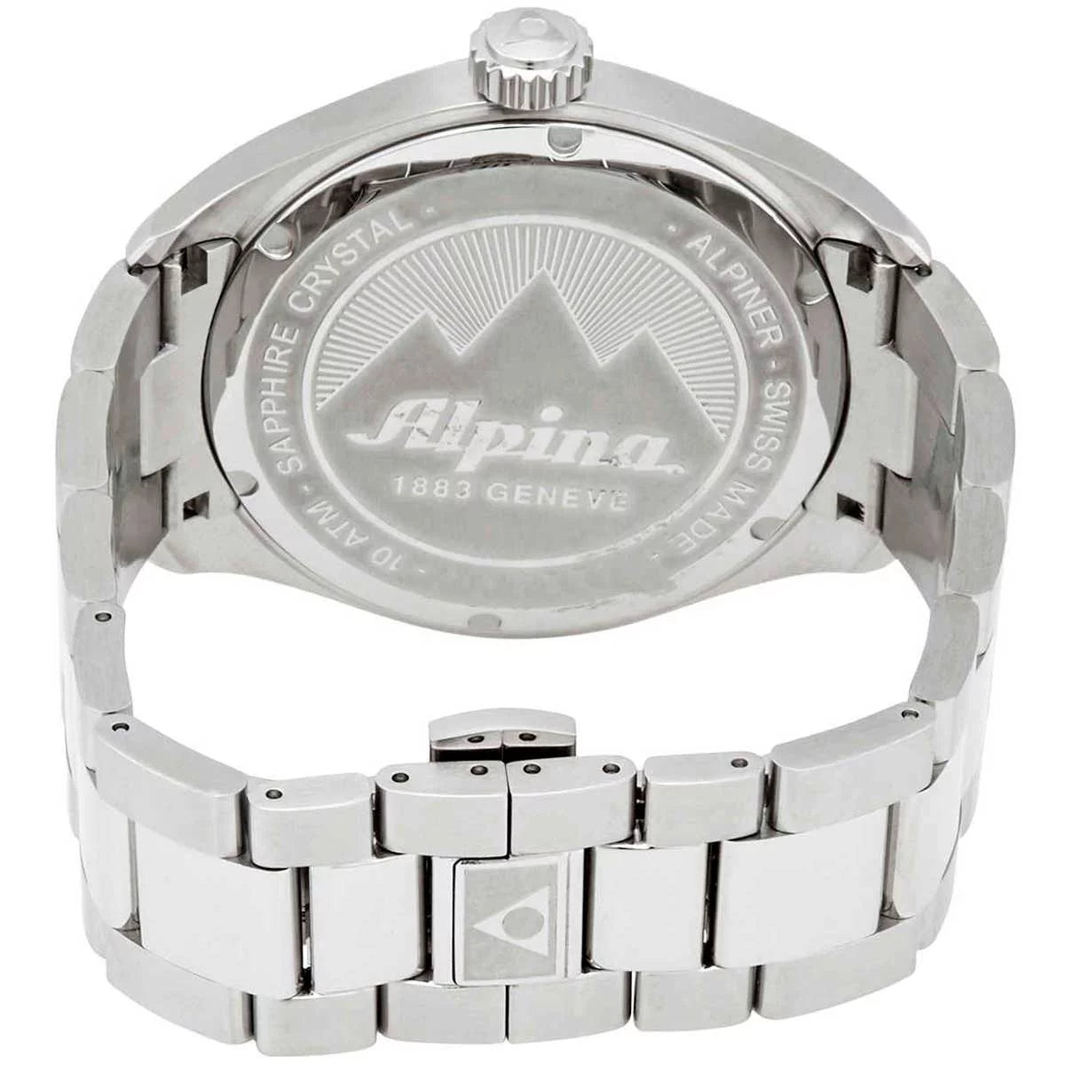 Alpina al-240ss4e6b men's alpiner quartz silver dial watch