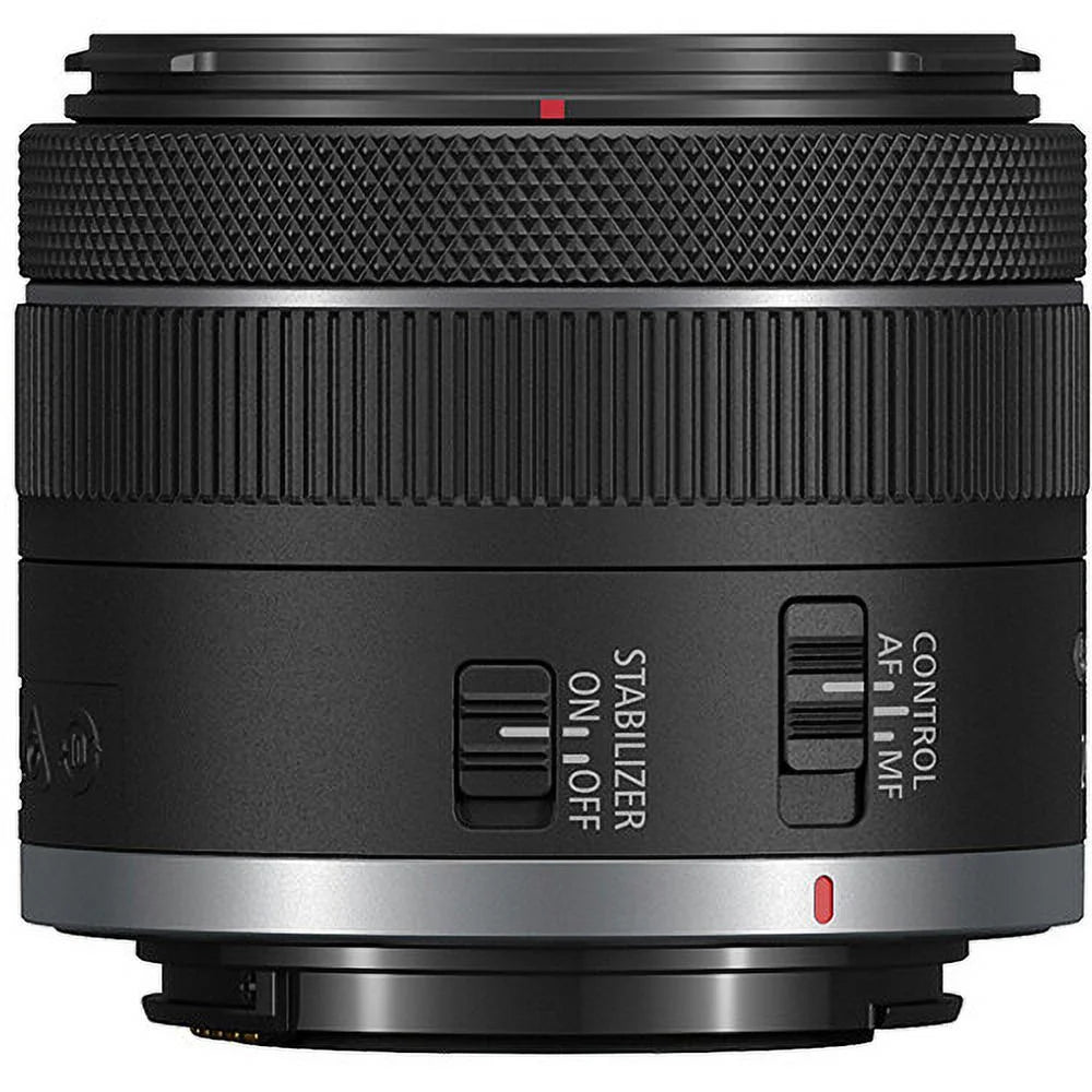 Canon rf 24-50mm f/4.5-6.3 is stm lens (canon rf) optical image stabilization, for vlogging or shooting stills (5823c002) + filter kit + cap keeper + cleaning kit