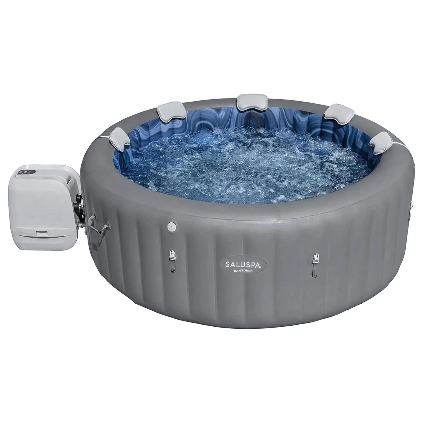 Bestway saluspa santorini hydrojet hot tub w/set of 4 saluspa pool/spa seat