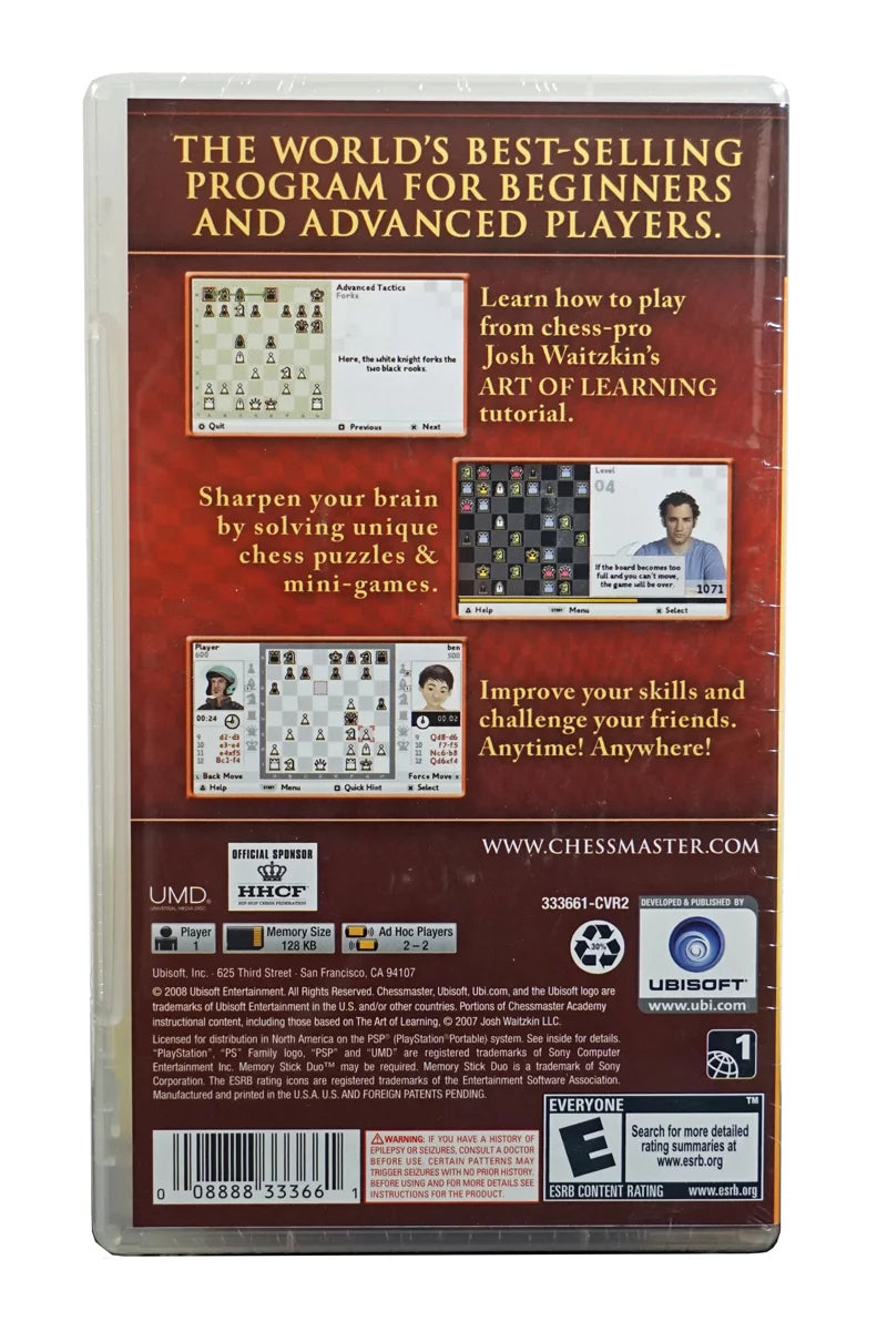 Chessmaster the art of learning - sony psp - learn from to play from josh waitzkin art of learning tutorial