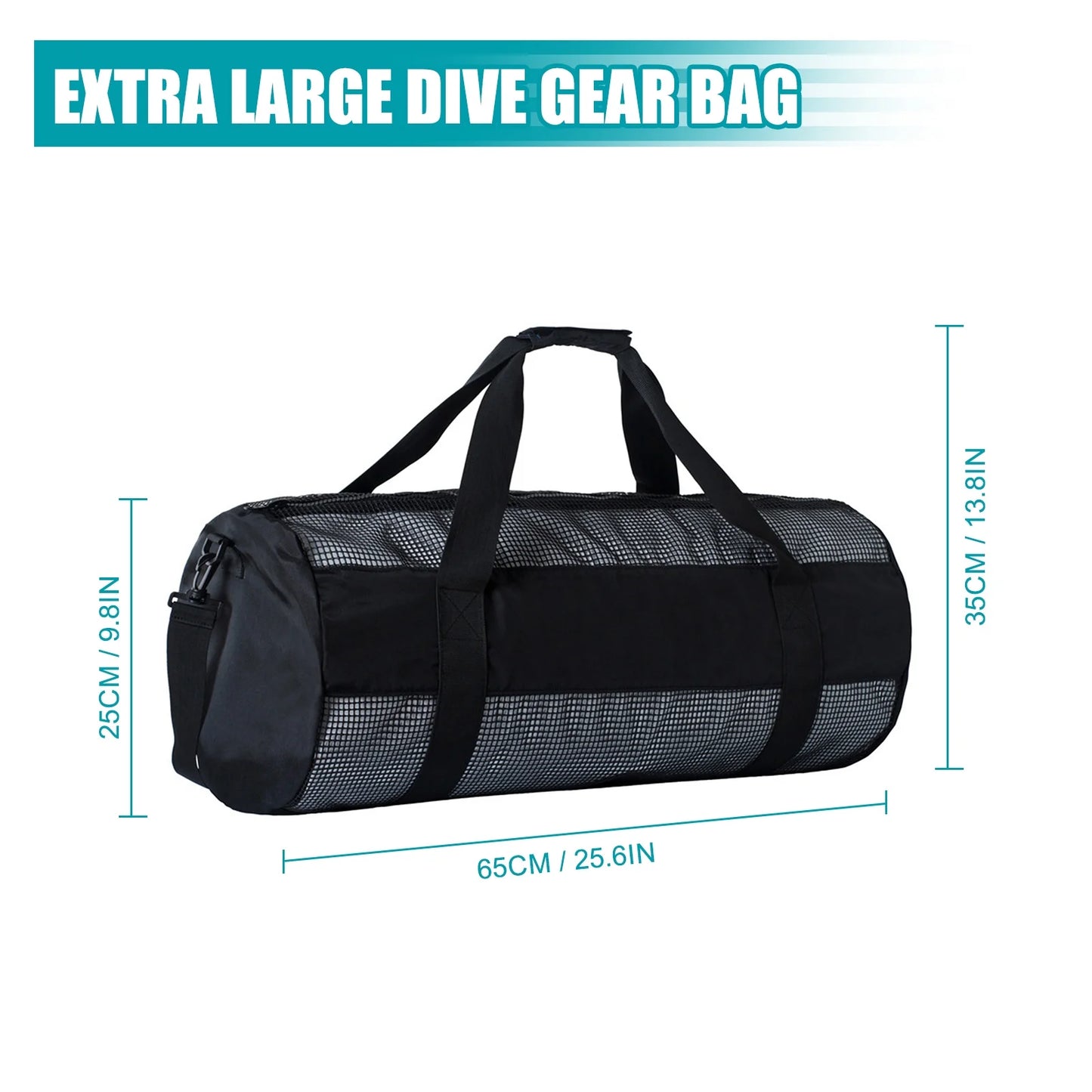 Bisofice bag,pvc zipper durable mesh easy to easy to carry dive mesh easy snorkel dive mesh to carry pvc zipper durable nylon mesh dive snorkel qisuo mesh dive huiop