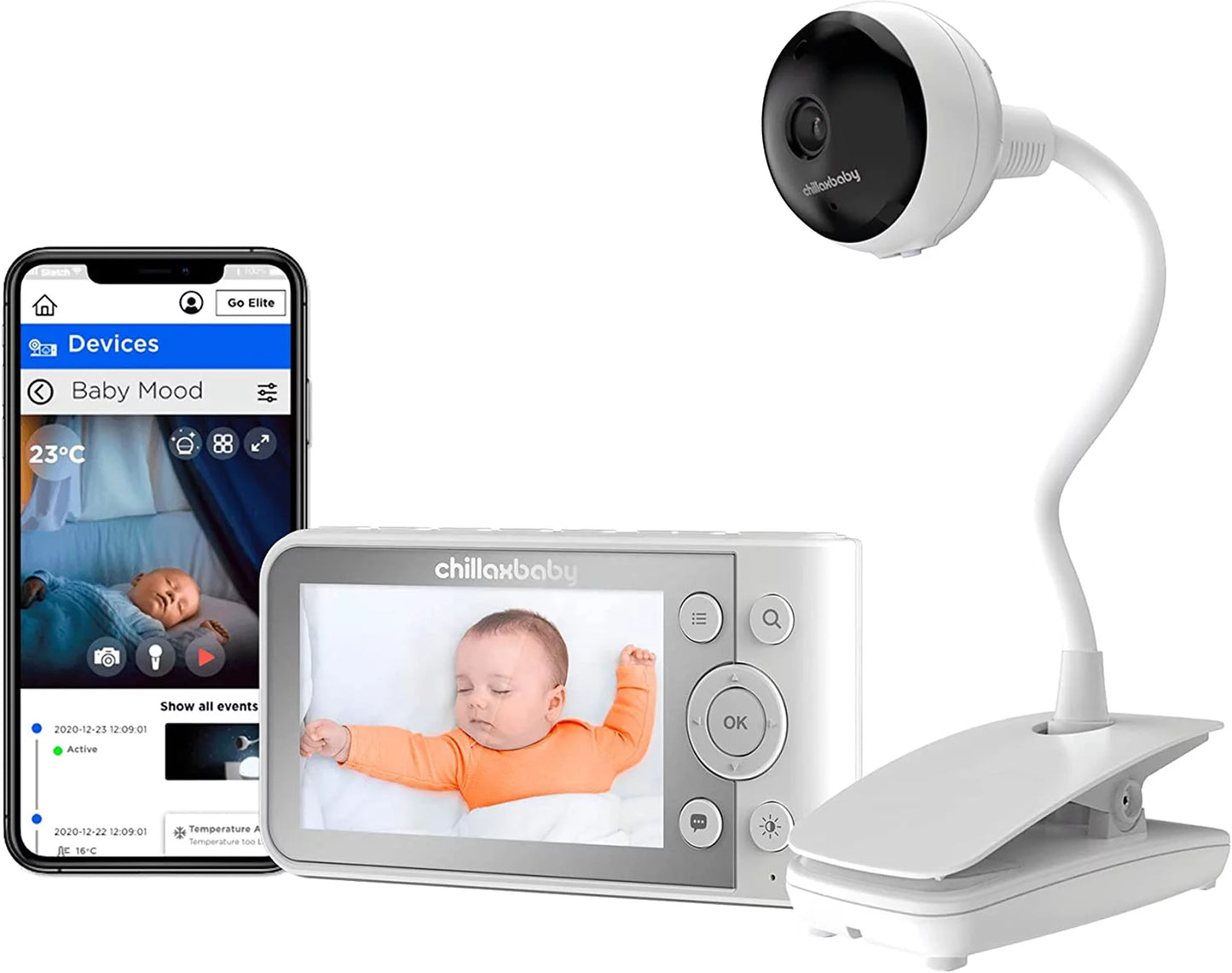 Chillax giraffe pro smart baby monitor full hd wifi camera 2-way audio night vision by hogor