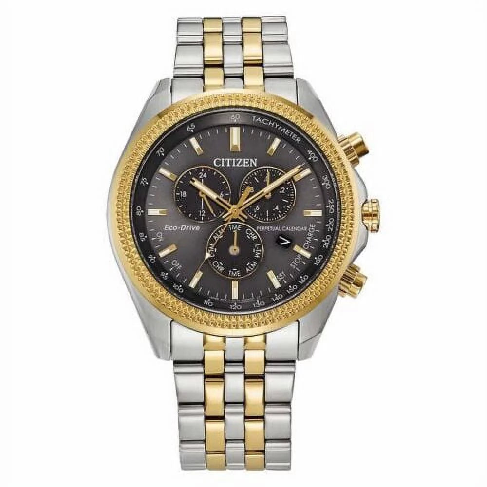 Citizen eco-drive sport luxury perpetual chronograph stainless steel quartz men's watch