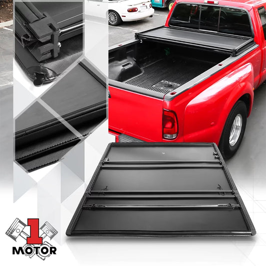 Short bed tonneau cover 6.1ft soft tri-fold fleetside for 05-19 nissan frontier