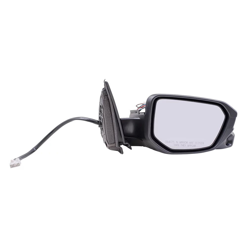 Brock aftermarket replacement passenger right power mirror paint to match black with heat-side view camera without signal