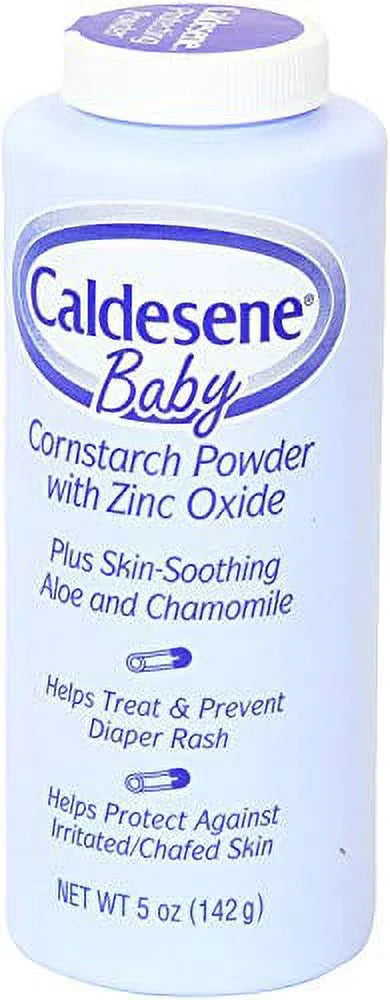 2 pack caldesene baby cornstarch powder with zinc oxide 5 oz each