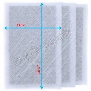 Rayair supply 14x21 dynamic air cleaner replacement filter pads 14x21 refills (3 pack)