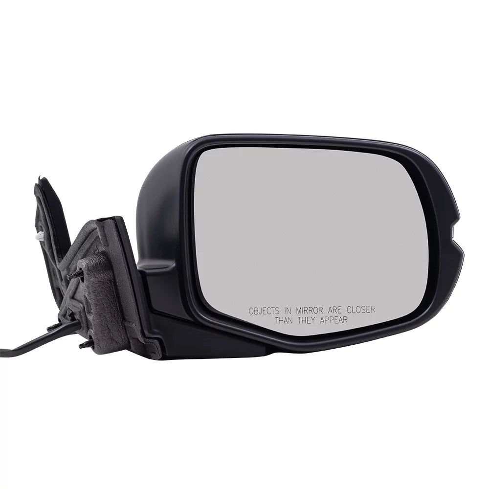 Brock aftermarket replacement driver left passenger right power door mirror assembly paint to match black manual folding with heat-signal without memory-auto dimming-side view camera