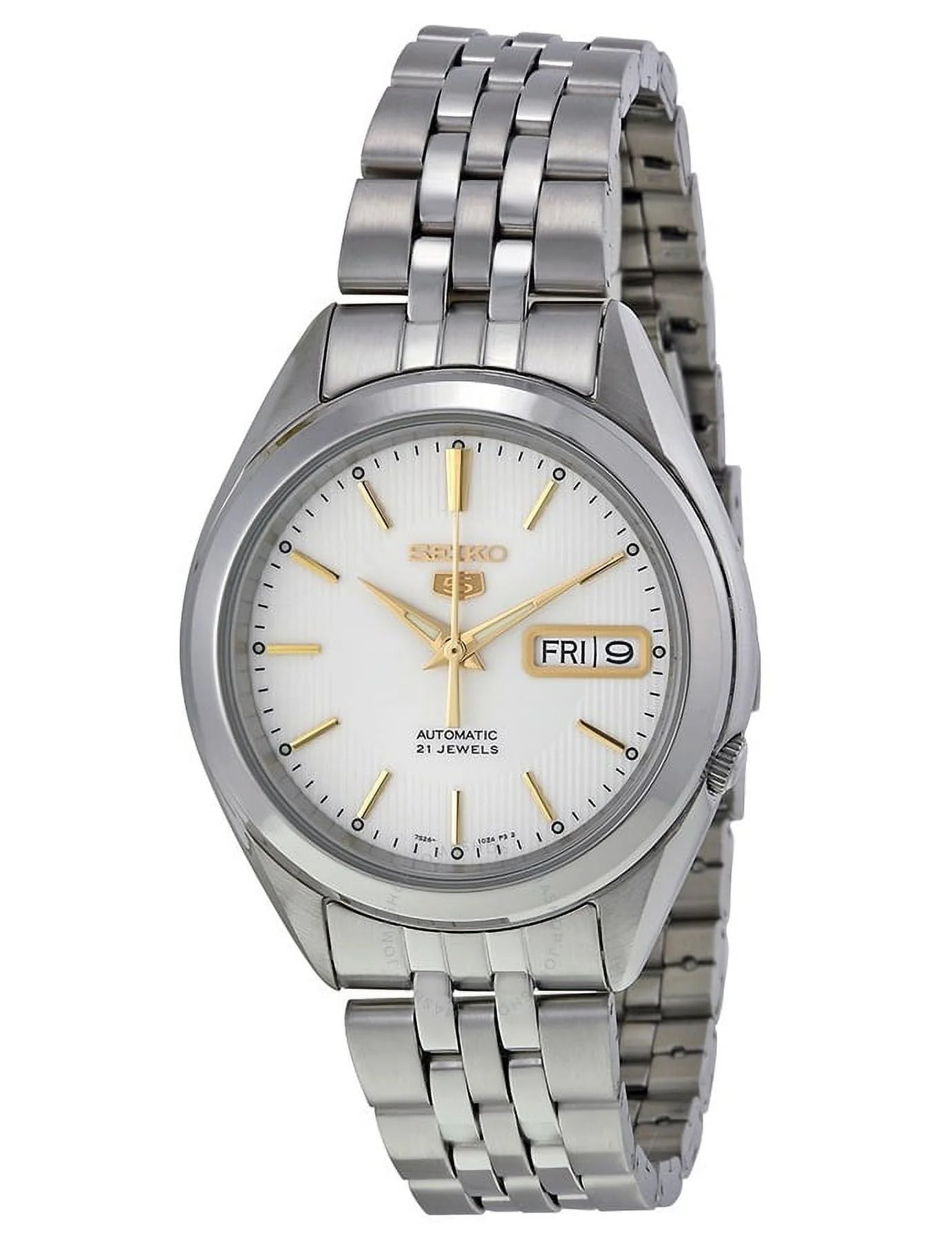 Seiko men's snkl17 stainless steel analog with silver dial watch