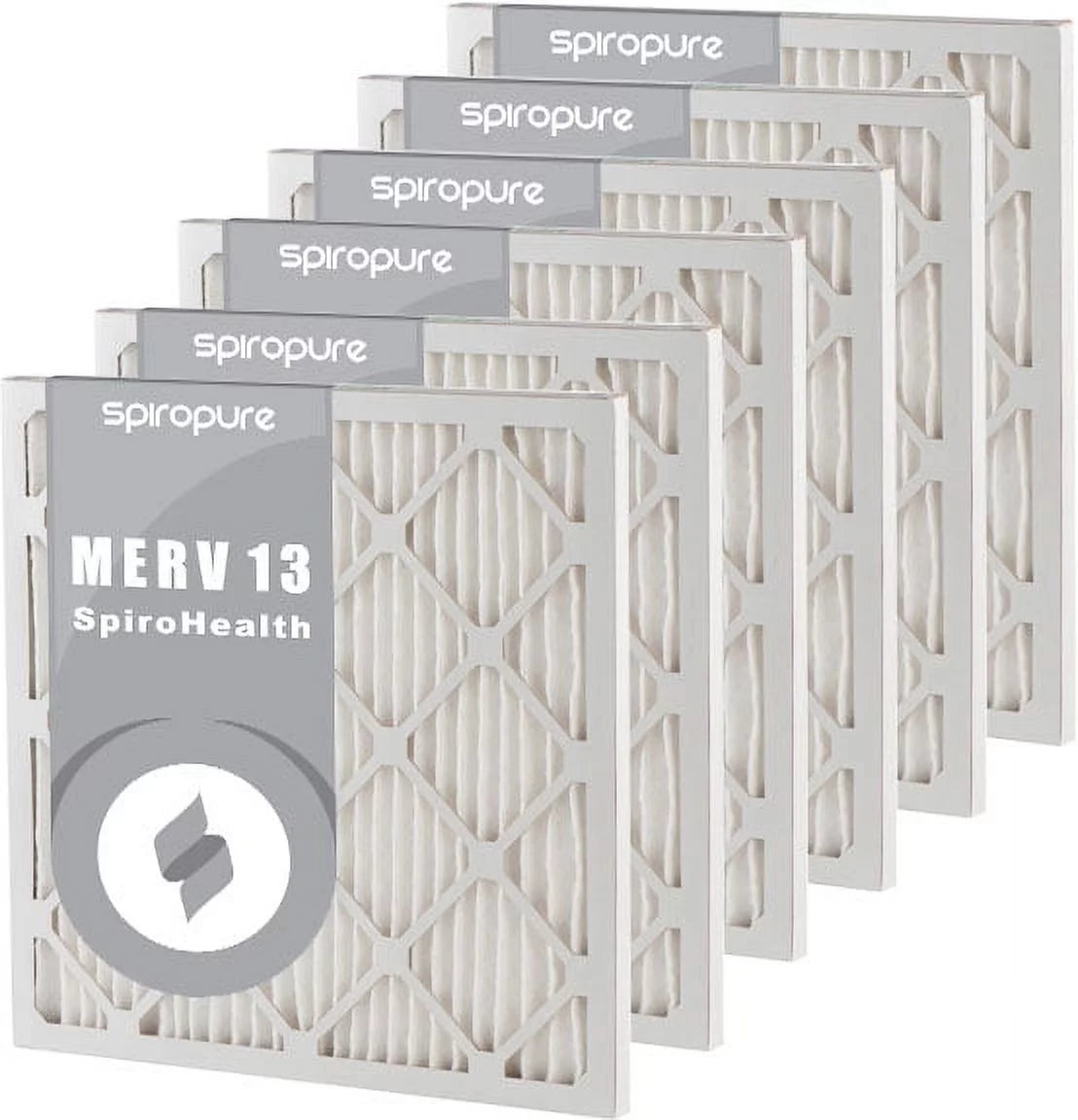 Spiropure 9x11x1 merv 13 pleated filter air filters - made in usa (6 pack)