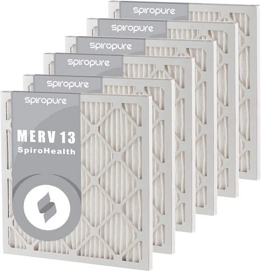 Spiropure 9x11x1 merv 13 pleated filter air filters - made in usa (6 pack)