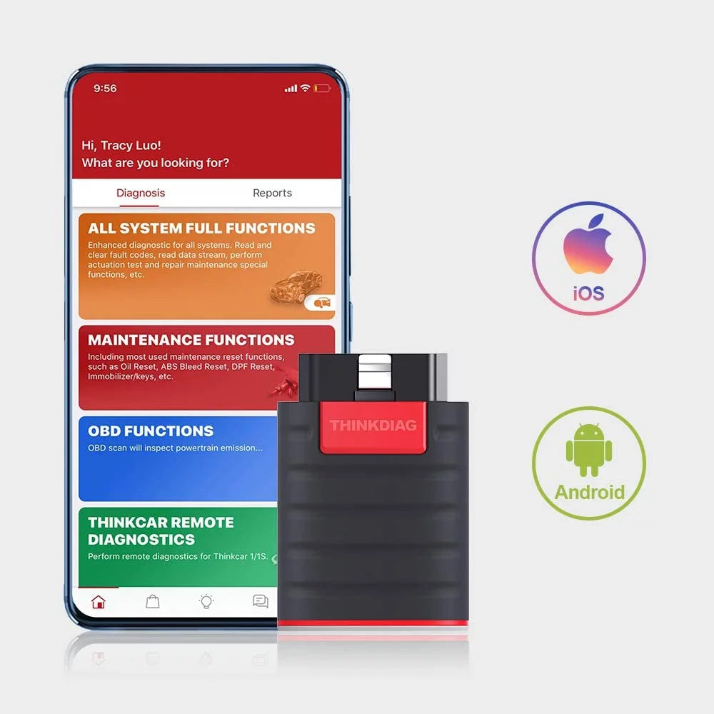 Thinkcar thinkdiag obd2 scanner bluetooth, diagnostic bluetooth car code reader