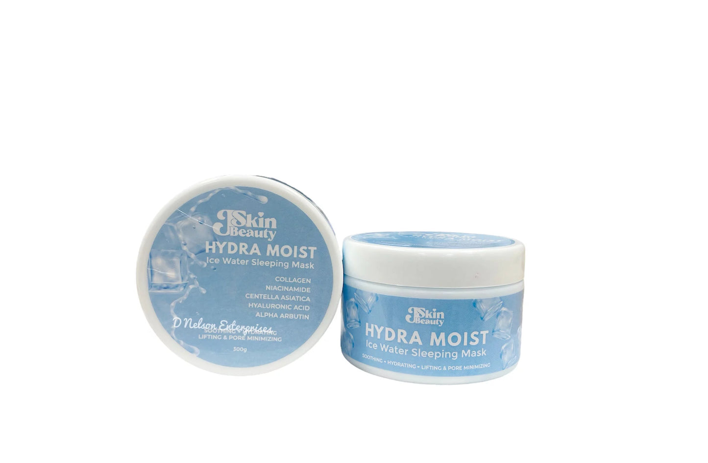 2 jars j skin beauty hydra moist ice water sleeping mask - no expiry dates printed