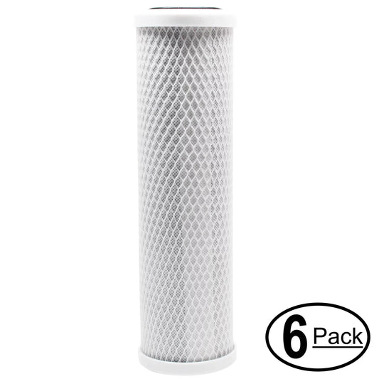 6-pack replacement for ispring wkw21 activated carbon block filter - universal 10 inch filter for ispring 123filter 3-stage counter-top filter #wkw21 - denali pure brand