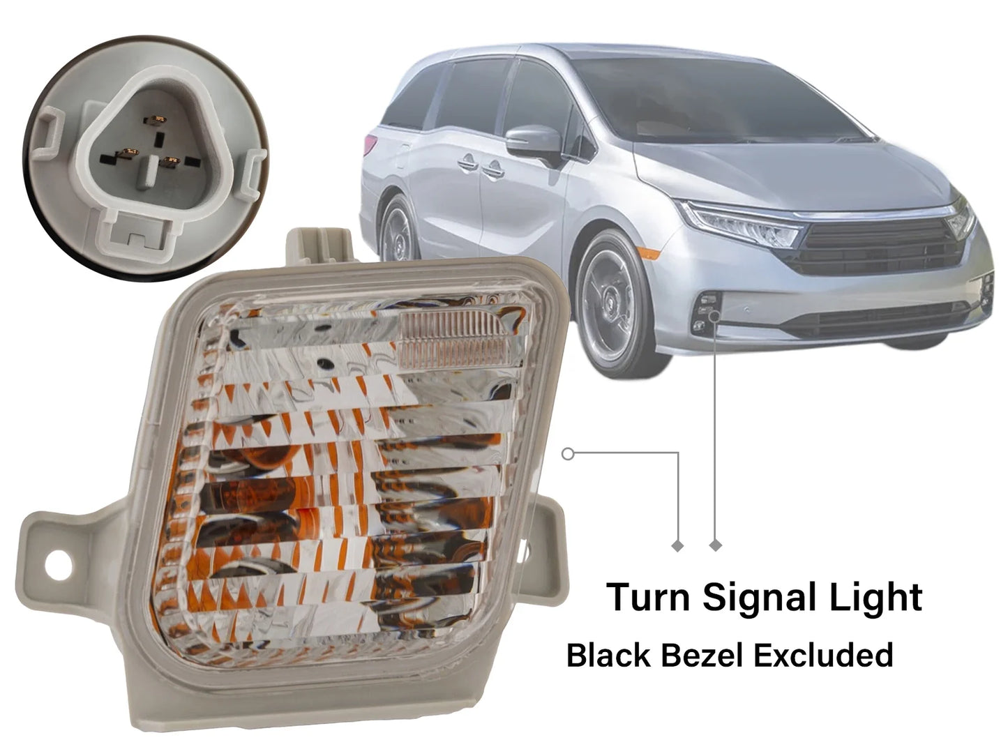 Apa replacement turn signal light for 2021 2022 2023 honda odyssey passenger right side 33300thra31 ho2531134