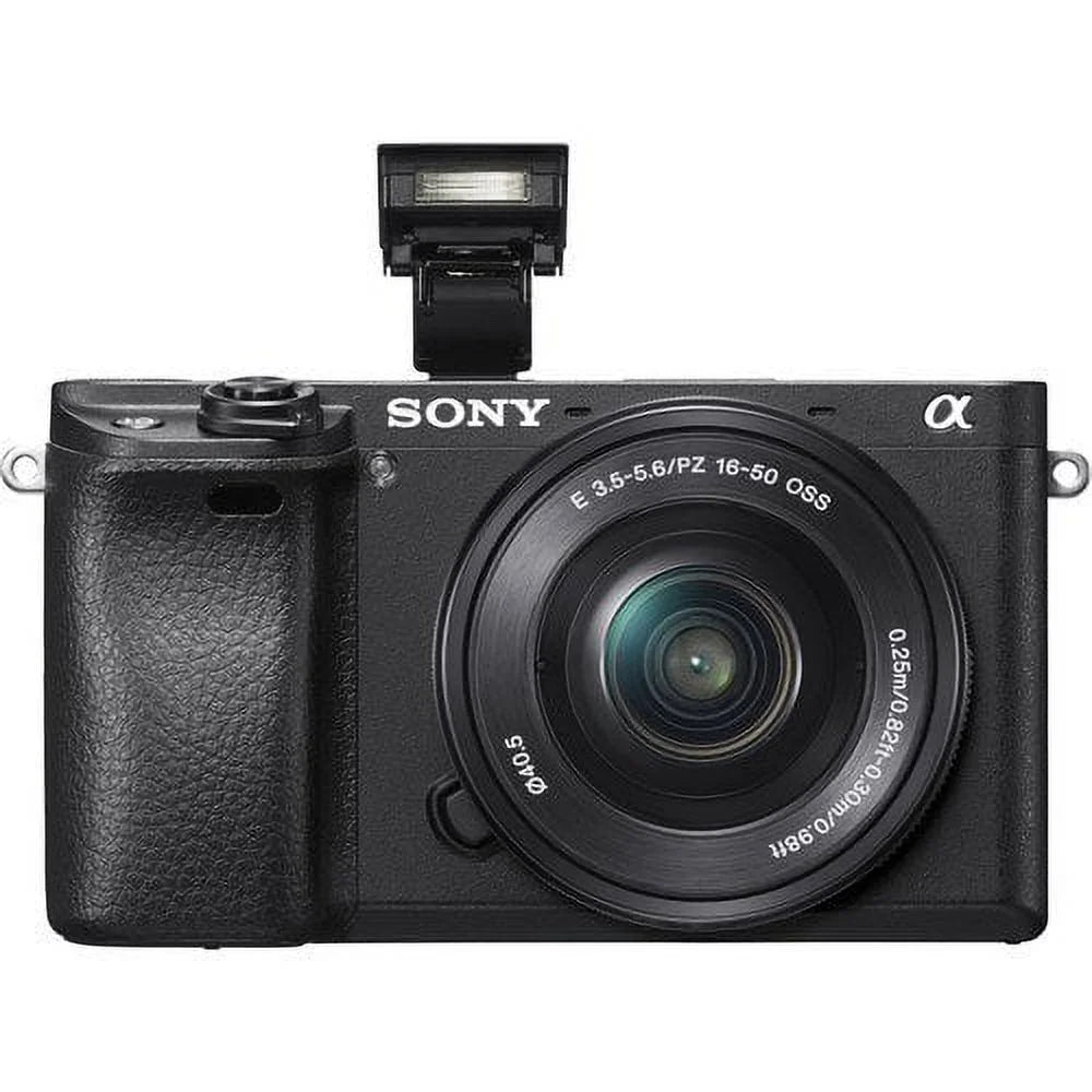 Sony alpha a6300 mirrorless camera w/ 16-50mm lens black ilce6300l/b w/ soft bag, zhiyun-tech weebill stabilizer, 2x extra batteries, rode mic, 2x 64gb cards, 4k monitor , plus essential accessories