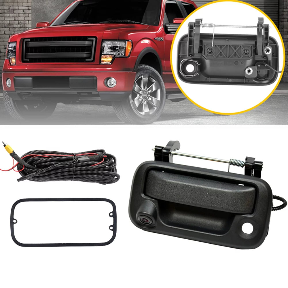 Tailgate handle with rear view camera backup camera fits for 2004-2014 ford f150 2008-2014 f250 f350 f450 f550