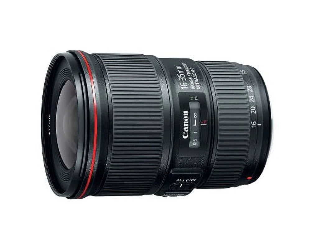 Canon ef 16-35mm f/4l is usm lens - pro bundle includes: lens pouch, tulip hood lens, filter kit, lens cap keeper and more