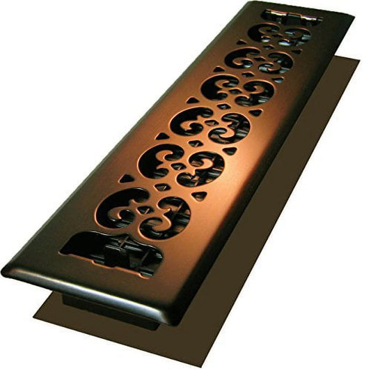 Decor grates sph214-rb floor register, 2x14, rubbed bronze finish