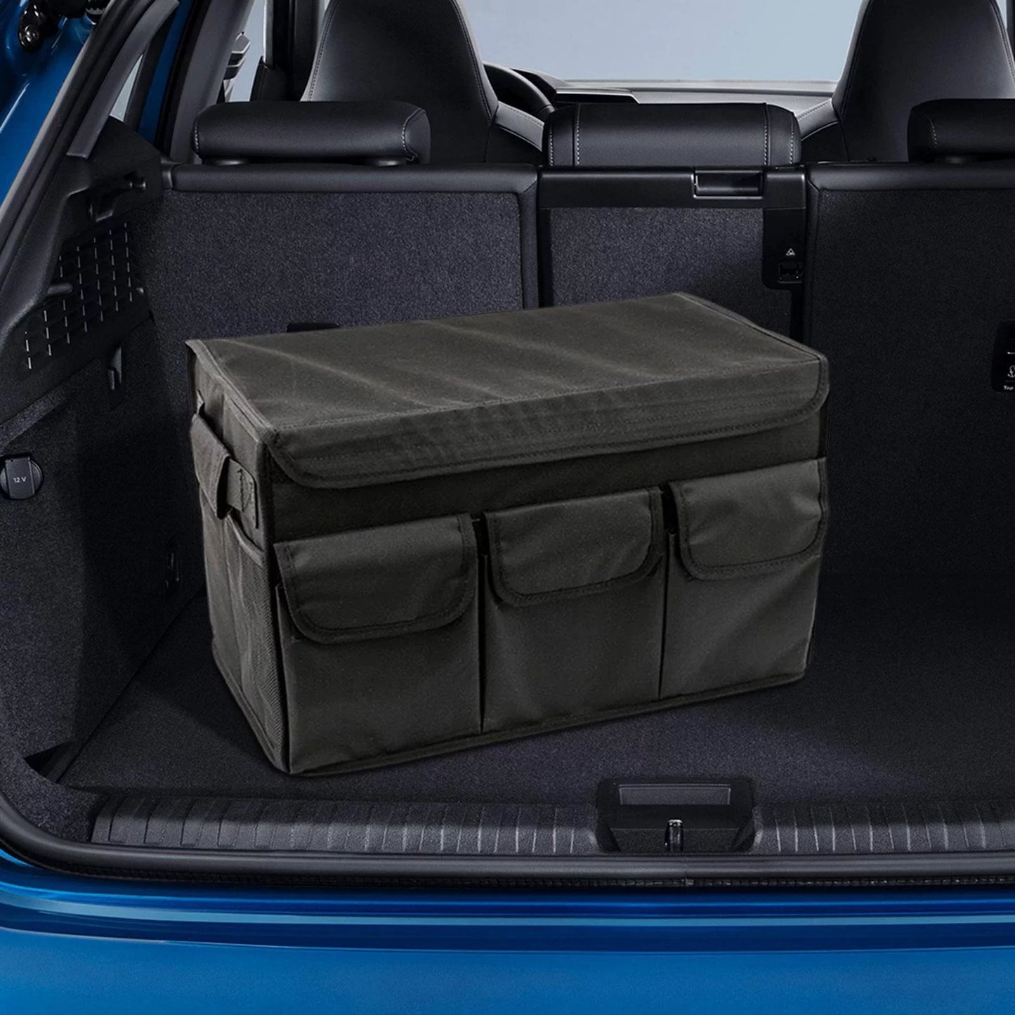 Car trunk organizer bag collapsible camping storage box for suv vehicle l 60x30x30cm