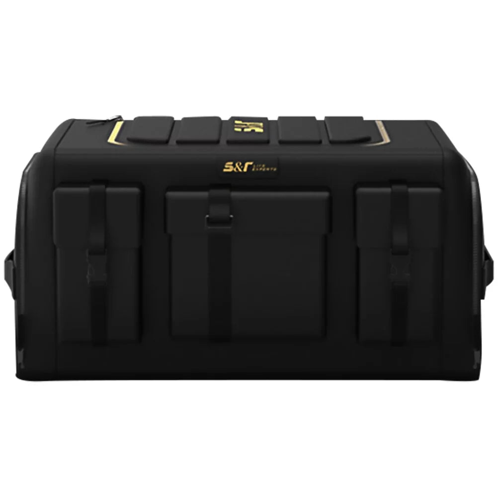 Car trunk storage organizer collapsible auto trunk case storage box (black)