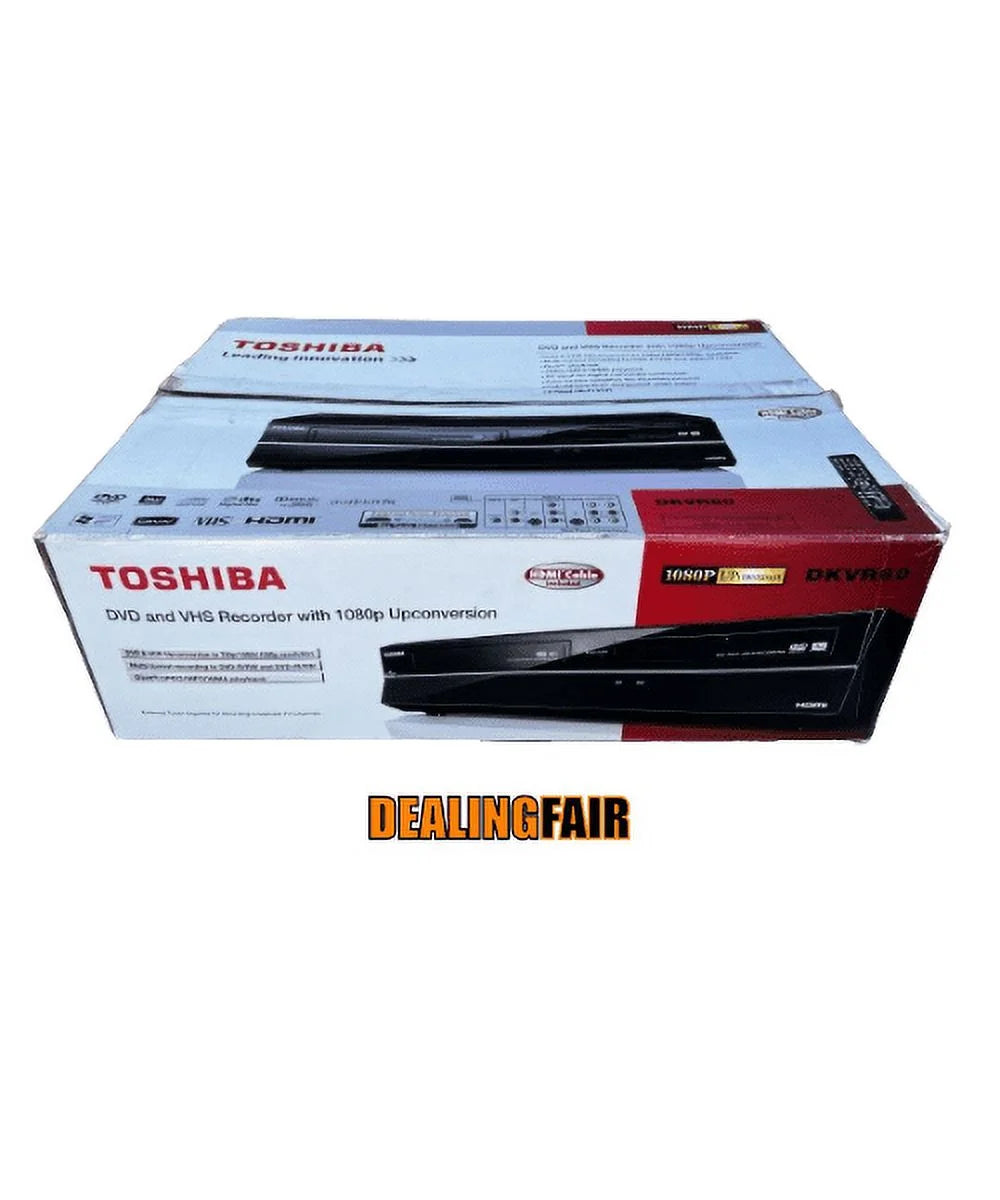 Toshiba dkvr60 (new) dvd/vcr recorder combo av, manual, remote included