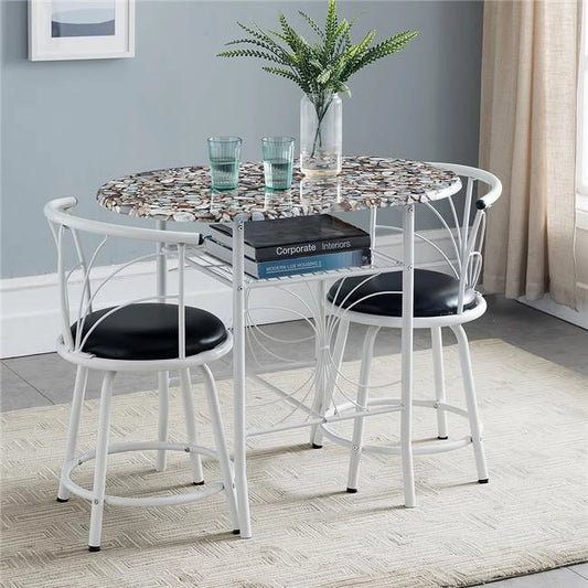 Afton dinette set - white