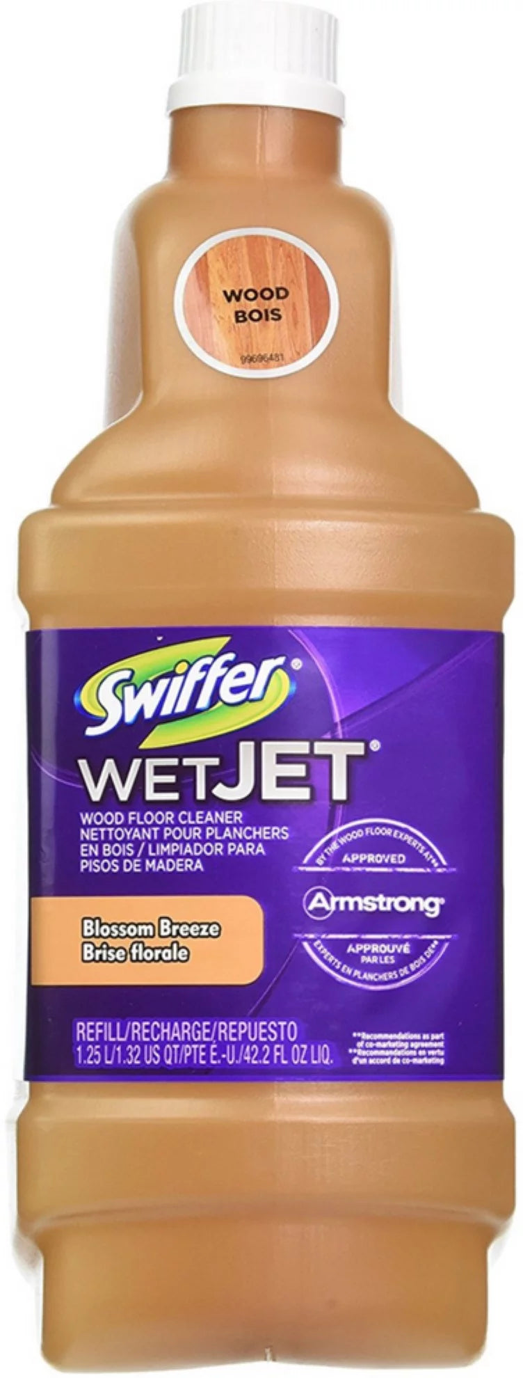 Swiffer wetjet wood floor cleaner refill, blossom breeze 42.20 oz (pack of 2)