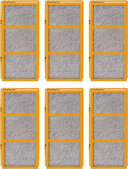 3-in-1 true hepa activated carbon air filter replacement compatible with holmes aer1 smoke grabber aer1 hapf30as-u4r air purifier - 1.2” x 10” x 4.6”, 6 pack