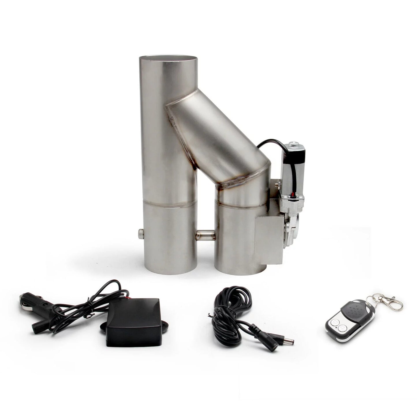 Top10 racing 2.5" 63mm electric exhaust e-cut out valve y pipe w/ controller remote kit