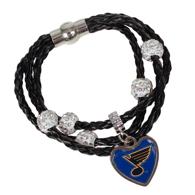 St. louis blues braided charm bracelet