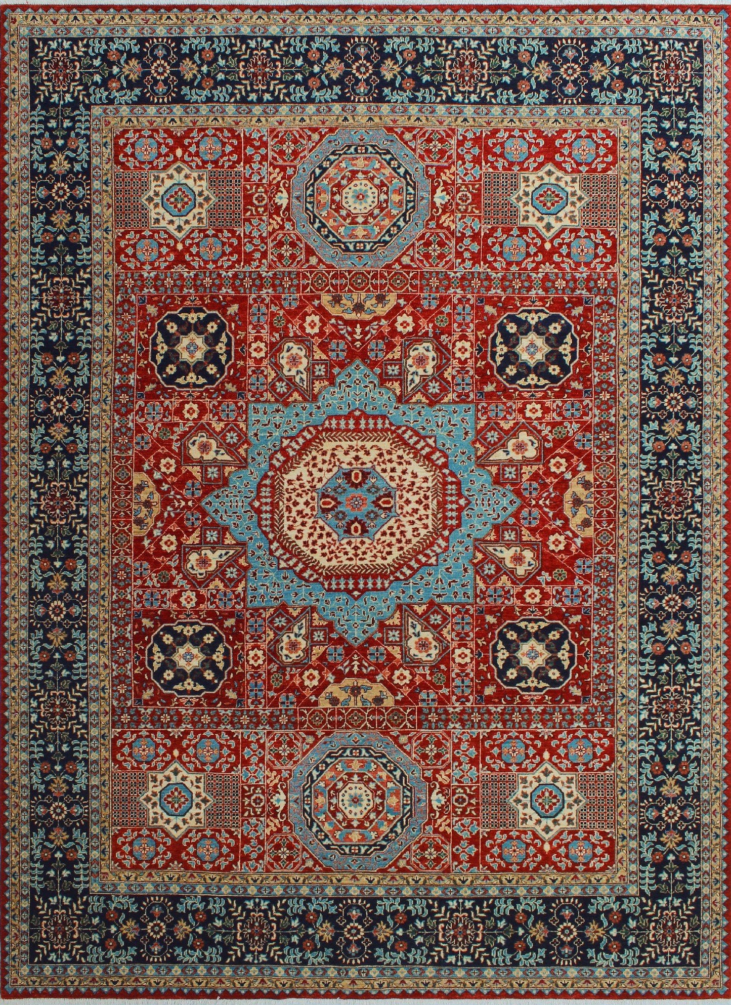 Aria mervin red/blue rug, 8'10" x 11'11"