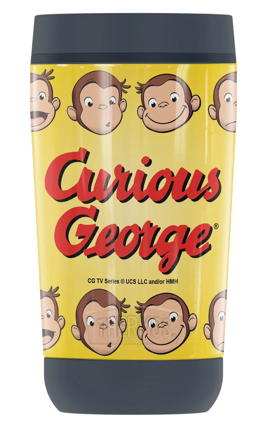 Curious george curious george faces guardian collection by thermos stainless steel travel tumbler, vacuum insulated & double wall, 12 oz.